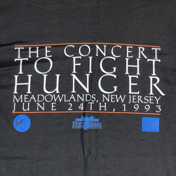 Hanes Tee Vintage 1993 Bruce Springsteen The Concert‎ To Fight Hunger New Jersey - Picture 8 of 10